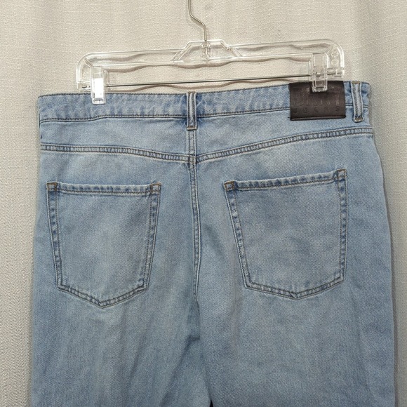 DKNY Wide Leg Jeans Womens 32/14 High Waist Light Wash No Stretch - Picture 10 of 11